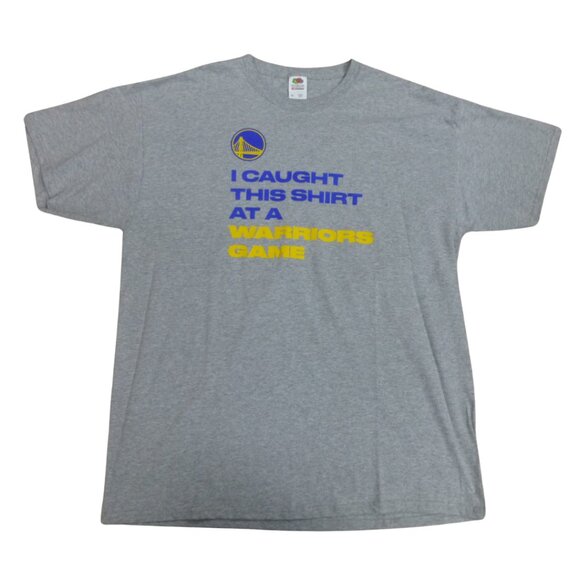 Golden State Warriors "I caught this at a Warriors Game" Short Sleeve T-Shirt - Picture 1 of 8